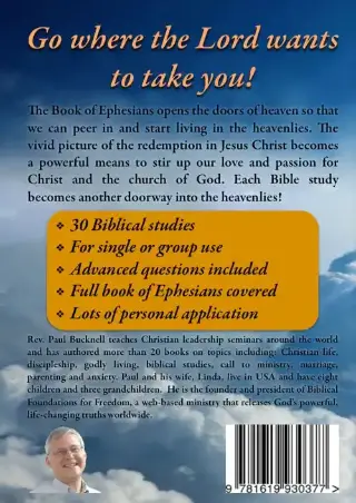 Back cover for Book of Ephesians: Bible Studies