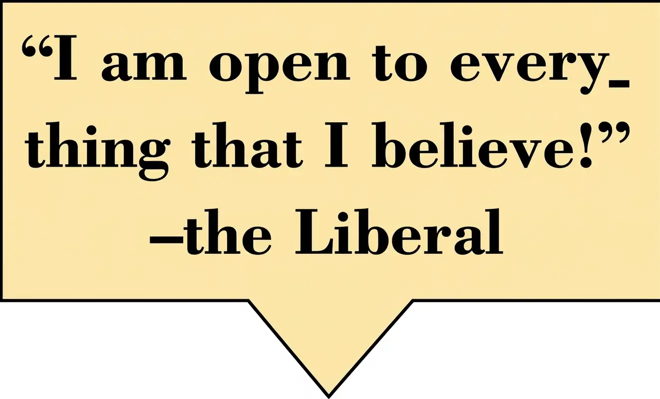 I am open to everything that I believe! - the Liberal