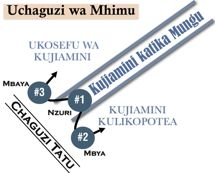 Chaguzi tatu za kujiamini.